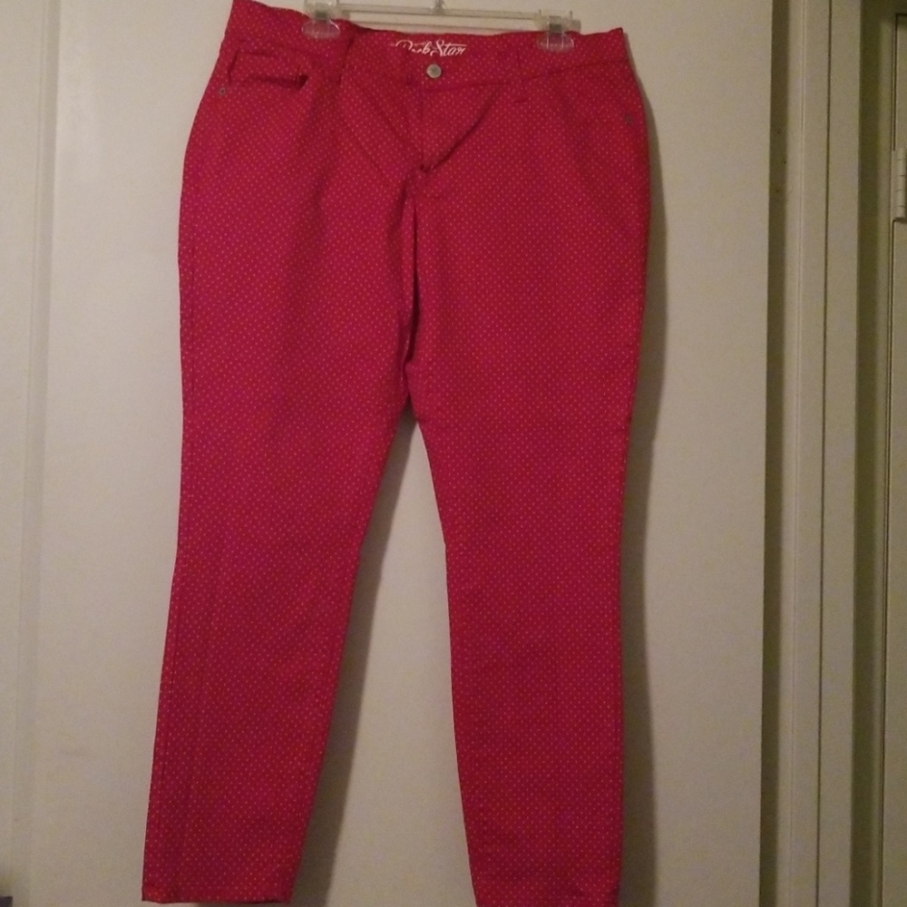 Polka dot red pants